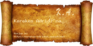 Kerekes Adriána névjegykártya